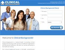 Tablet Screenshot of clinicalbackgrounds.com